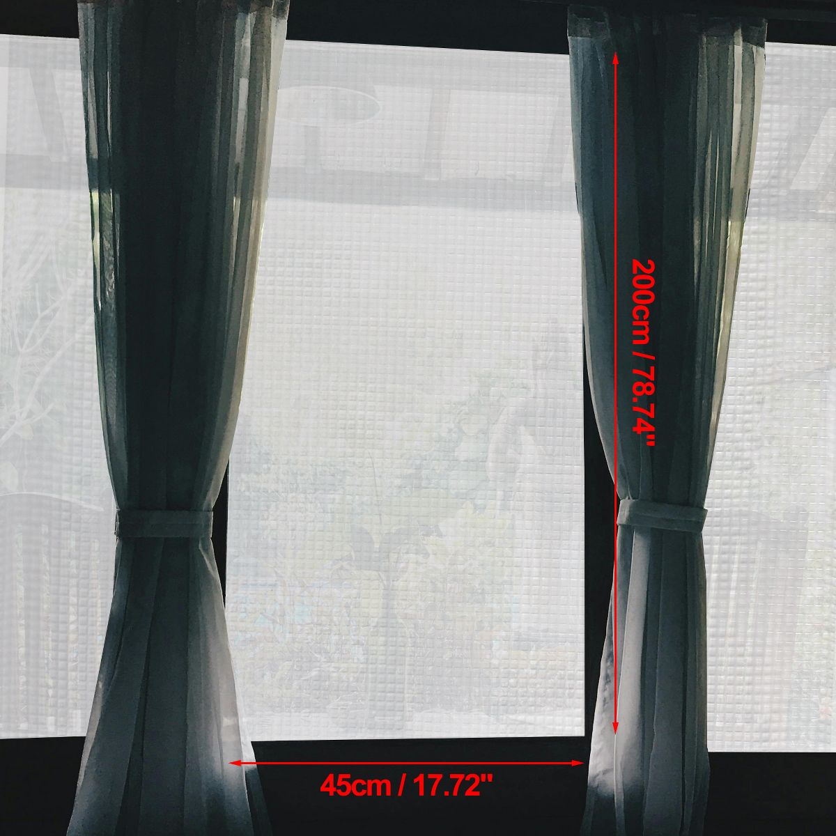 Unique Bargains Mosaics Pattern Window Privacy Film 78.74"L x 17.72"W Clear 1 Pc - thumbnail 4