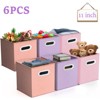 DOMETOUR 6 Piece 6pcs Drawer Type Mixed Color Storage Box, 11 Inch Collapsible Storage Cube Organizer - 2 of 4