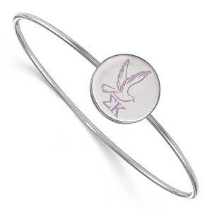 Black Bow Jewelry Sterling Silver Sigma Kappa Greek Life Bangle Bracelet 8 Inch - 1 of 3