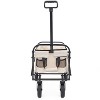 Minimeetall Extention Collapsible Foldable Wagon Cart Beach Wagon Heavy Duty Utility Cart Utility Wagon Grocery Cart Shopping - 3 of 4