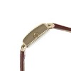 Peugeot Women's 20mm Square Watch with Glossy Brown Leather Strap - 3 of 4