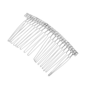 Unique Bargains Women's Long Double Rhinestones Side Comb 1 Pc - 1 of 4