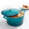 Crock-Pot Artisan 2-Pc 5qt Enameled Cast Iron Dutch Oven in Aqua Blue -  9844495