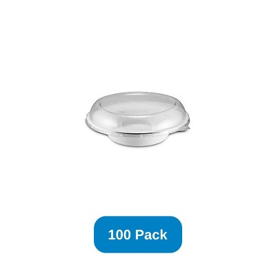 StalkMarket Lid for 24-32 oz Sugarcane Takeout Bowl Recyclable PET Plastic - Pack of 100