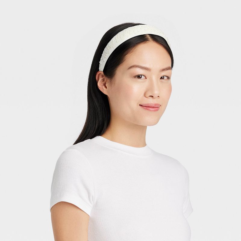 Pearl Covered Headband - A New Day&#8482; White, 3 of 8