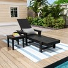 WestinTrends Ashore Modern Reclining Chaise Lounge with Side Table 2-Piece Set - 2 of 4