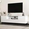 Modern High Gloss TV Stand with Storage Cabinets & Shelves, Entertainment Center for 65 Inch TVs, Media Console for Living Room Bedroom - 2 of 4
