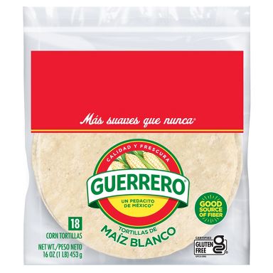 Guerrero White Corn Tortillas - 16oz/18ct