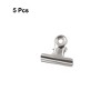 Unique Bargains Spring-Loaded Design Metal File Binder Clips Clamps Silver Tone 5 Pcs 2" Width - 2 of 4