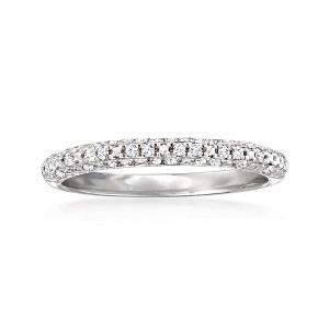 Pure Collection by Ross-Simons 0.15 ct. t.w. Diamond Cluster Band in Sterling Silver - 1 of 4