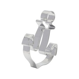 Unique Bargains Cookie Cutters Anchor-shaped Cookie Mould Dishwasher Safe Stainless Steel Silver Tone 3.2"x4.2"0.7" 1Pcs - 1 of 4