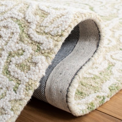 Ivory Elegance 6' Square Hand-Tufted Wool Area Rug
