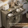 ChicFurnit Utility Storage Cabinets Multi Use Storage Cabinet Floor Cabinet Accent Cabinet for Home Spaces, Gray, 37.8"*16.7"*7.28" - 4 of 4