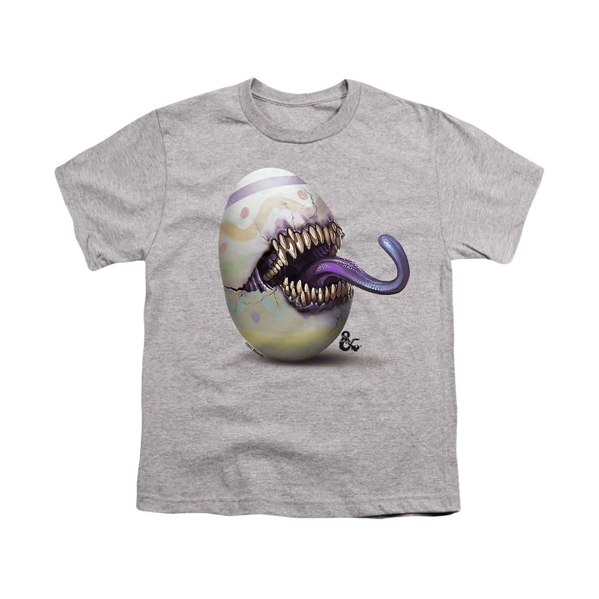 Dungeons Dragons Easter Egg Mimic Kids T-Shirt For Youth Athletic Heather - thumbnail 2