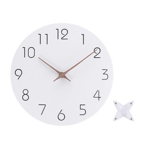 Unique Bargains Decorative Silent Non-Ticking Quartz Round Wall Clock - 1 of 3