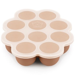 Prep Silicone Baby Food Freezer Tray with Clip-on Lid, 2oz x 10 Silicone Freezer Molds, BPA-Free Baby Food Storage - 1 of 4