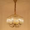YIYIBYUS 6-light Chandelier, Ceiling Mounted Crystal Pendant Light With Shade - 4 of 4