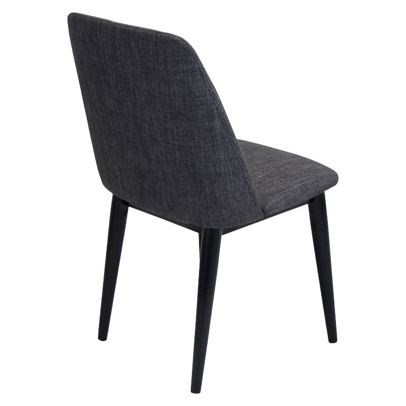 Set of 2 Tintori Mid Century Modern Dining Chair Black - LumiSource, 6 of 9