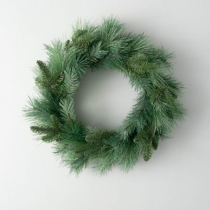 Sullivans Artificial Christmas Frosted Pine Accent Ring  Green  Indoor Christmas DÃƒÂ©cor - 1 of 3