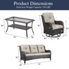Buenhomino 4 Pieces Patio Furniture Set with Swivel Chairs, High Back Wicker Rattan Sofa with Thick Cushion and Coffee Table, Outdoor Conversation Set - 4 of 4