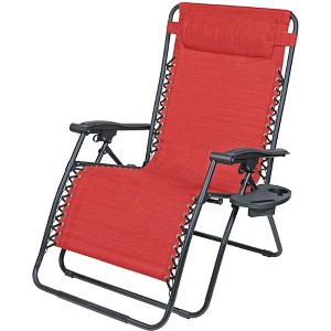 Woodard Outdoor Zero Gravity Steel Chair With Cupholders - 1 of 4