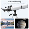 HONGGE Telescope 80mm Aperture 500mm with 20-150X Magnification Portable Astronomical Refracting Telescopes with Complete Accessories - 3 of 4
