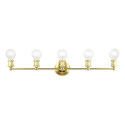 Livex Lighting Lansdale 5 - Light Vanity in  Polished Brass