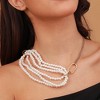 SOHI Women's Daisy White The Larissa Chain Necklace - 4 of 4