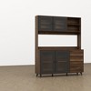 FUFU&GAGA 63"W Wooden Buffet Sideboard with Drawer Hooks and Open Shelf Worktop - 4 of 4