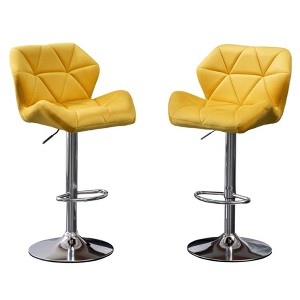 NicBex Dining Chairs Set of 2 Stool Upholstered Chair Airlift Adjustable Swivel Barstool with low-back style for Kitchen, Home Bar - 1 of 4