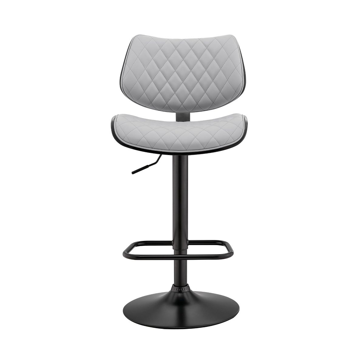 Armen Living Leland Barstool Gray and Walnut - thumbnail 4