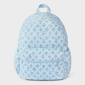 Mochila acolchada floral para niños - art class™ azul