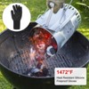 Unique Bargains Silicone Heat Resistant Fireproof Grilling Gloves 1472°F High Temp 1 Set - 4 of 4