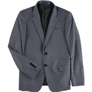 Armani Mens Checkered Box Two Button Blazer Jacket, Blue, 42 Regular - 1 of 2