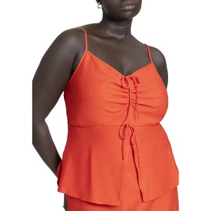 ELOQUII Women's Plus Size Tie-Slit Cami - 1 of 4