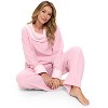 Casual Nights Fleece Pajama Set for Women, Soft Winter Pajamas with Pockets Lounge Set - 2 of 4