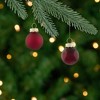Northlight 24ct Burgundy Red Dual Finish Glass Christmas Ball Ornaments 1" (25mm) - 3 of 4