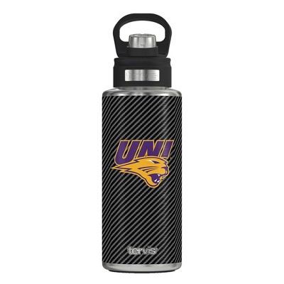 NCAA Northern Iowa Panthers 32oz Carbon Fiber Stainless Steel Water Bottle