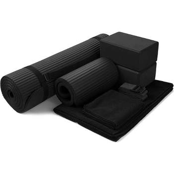 Mini Non-Slip Yoga Auxiliary Pad Port Mat Gym Soft Mats Foldable Pads Yoga  Knee Mat,black