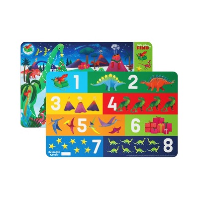 Image of Crocodile Creek Holiday Double Sided Placemats Dino