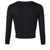 Women Solid Button Down 3/4 Sleeve Cropped Bolero Cardigan Sweater - 2 of 4