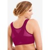 Comfort Choice Women's Plus Size Front-Close Embroidered Wireless Posture Bra - 3 of 4