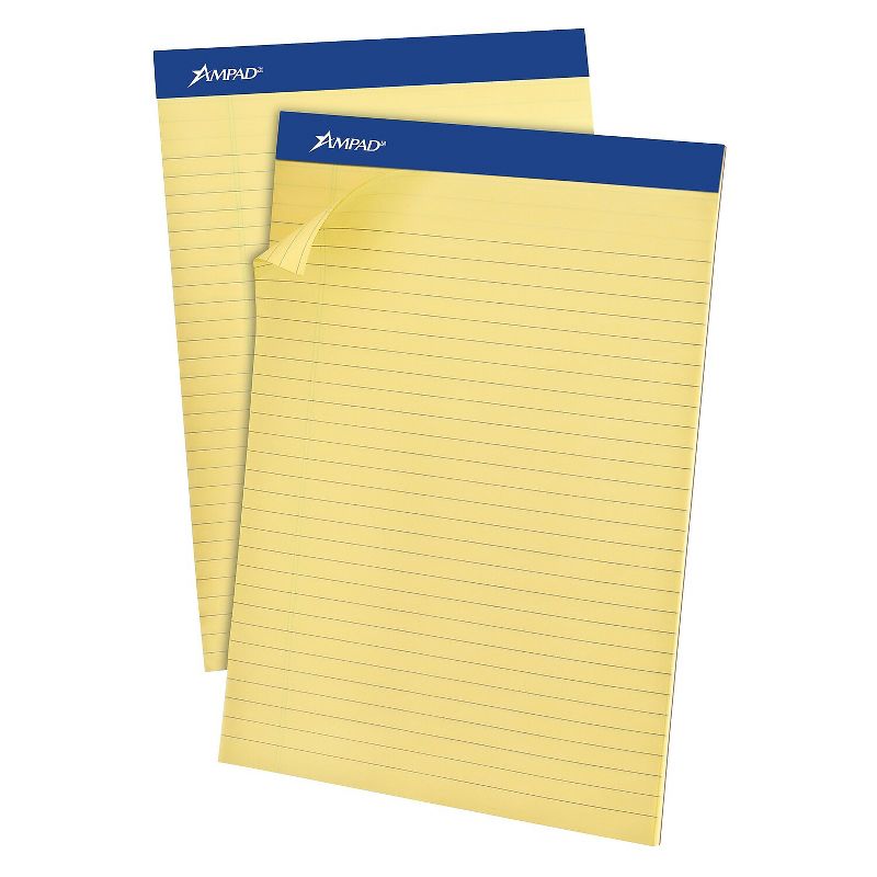 Ampad Recycled Writing Pads 8 1/2 x 11 3/4 Canary 50 Sheets Dozen 20270, 2 of 4