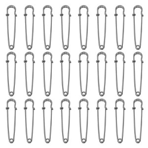Unique Bargains Metal DIY Blankets Crafts Brooch Making Home Sewing Large Safety Pins 24 Pcs - 1 of 4