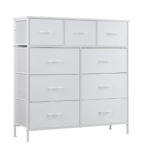 AZL1 Life Concept Utility Storage Drawers Stylish and Functional Storage, 9 Drawer Dresser for Nursery, Closet, Entryway, White, 39.3"*11.8"*39.9" - 1 of 4
