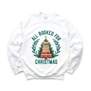 Simply Sage Market Women's Graphic Sweatshirt All Booked Christmas Tree - 1 of 4