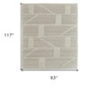Tan and Ivory Wool Geometric Hand Woven Area Rug - 3 of 4
