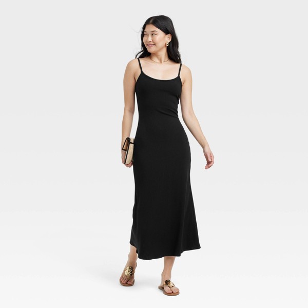 Vestido midi sin mangas estilo shift de mujer - A New Day™ negro 3