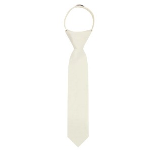 Jacob Alexander Young Boys' 11" Solid Color Pre-Tied Zipper Neck Tie - 1 of 4
