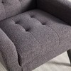CAVINAS Modern Accent Chair, Upholstered Arm Chair, Living Room Chair Bedroom Chair Home Chair with Black Legs, Single Chair Sofa Chair - 4 of 4
